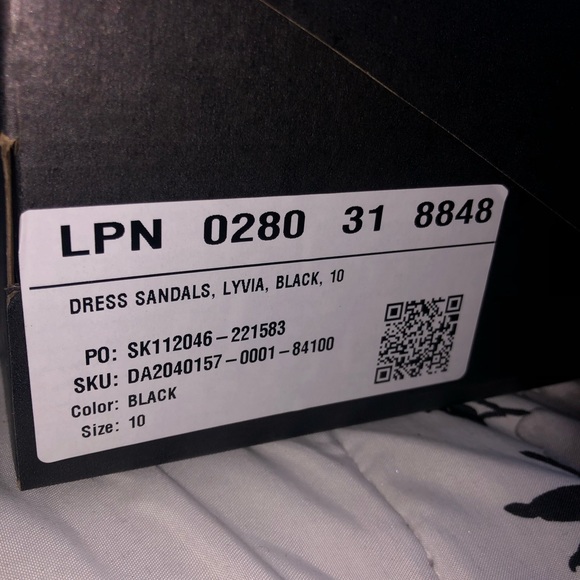 Shoe Dazzle Black Heeled Sandals Size 10 - Picture 6 of 7